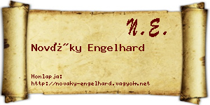 Nováky Engelhard névjegykártya